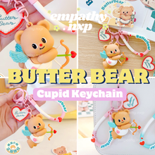 Load image into Gallery viewer, Butter Bear Cupid Premium Keychain / Bag Charm
