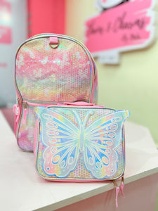 Butterfly Backpack With Lunch Bag