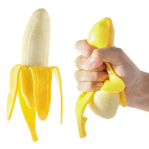 Realistic Banana Stress Relief Squishy Toy