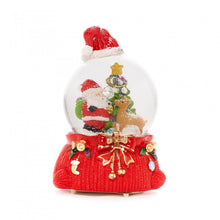 Load image into Gallery viewer, Big Santa Hat Snow Globe (6inches) Light &amp; Music
