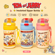 Load image into Gallery viewer, Tom &amp; Jerry Insulated Dual Sipper Bottel 480ml
