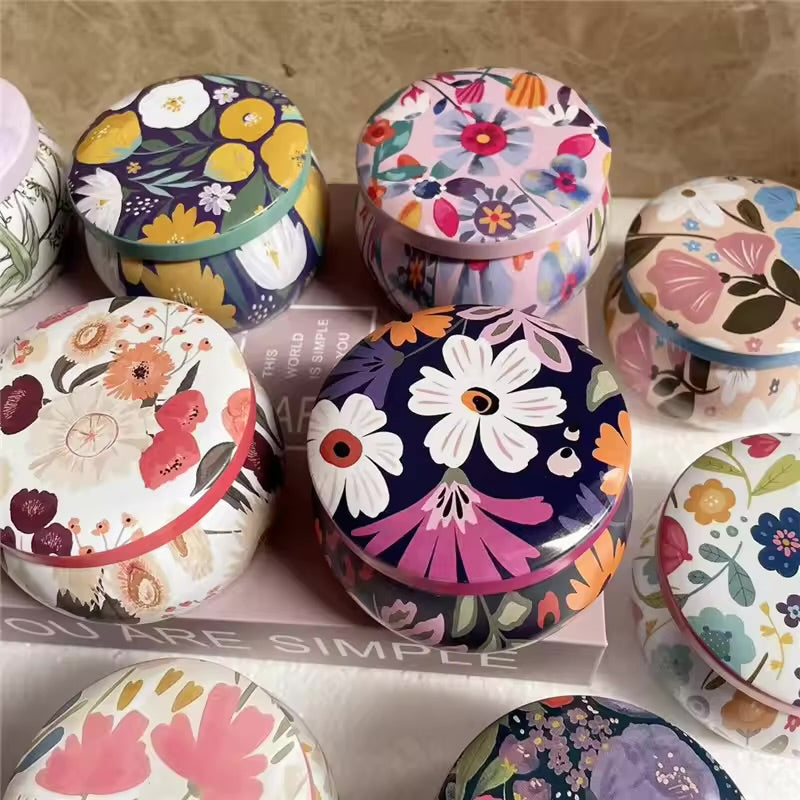 Floral Storage Tin Box