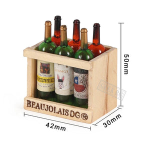 Wine Bottle Wooden Box Fridge Magnet