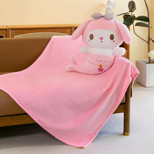 Load image into Gallery viewer, Mermaid Sanrio Plushies with Micro Fiber Blanket
