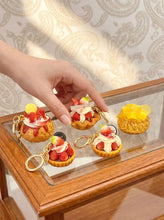 Load image into Gallery viewer, Strawberry Tart Realistic Keychain
