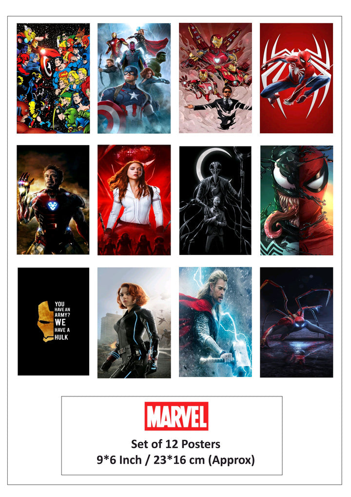 Marvel Poster Set of 12