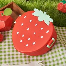 Load image into Gallery viewer, Strawberry Lunch Box with Cutlery

