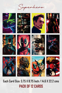 Superhero Posters Set of 12