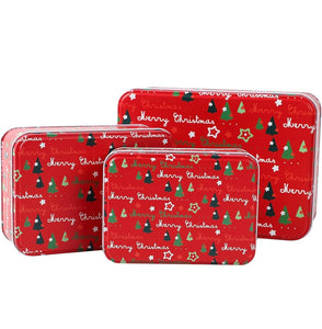 Merry Christmas Tin Box Set of 3