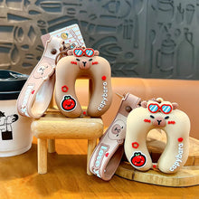 Load image into Gallery viewer, Capybara Neck Pillow Keychain / Bag Charm
