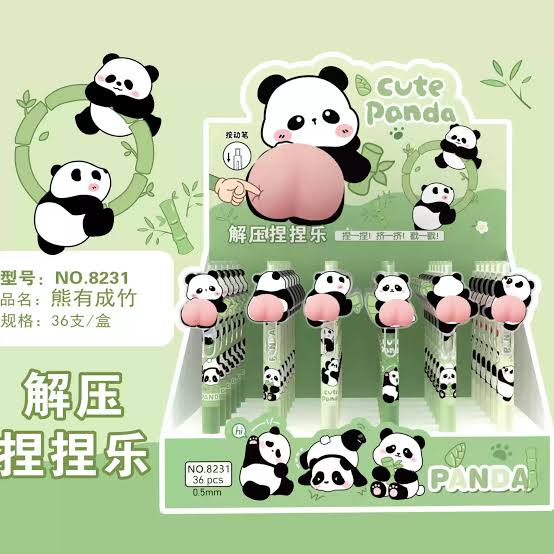 Panda Squishy Bum Pen