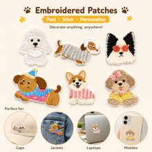 Load image into Gallery viewer, Doggy Embroidered Stick Patch (Peel &amp; Stick)
