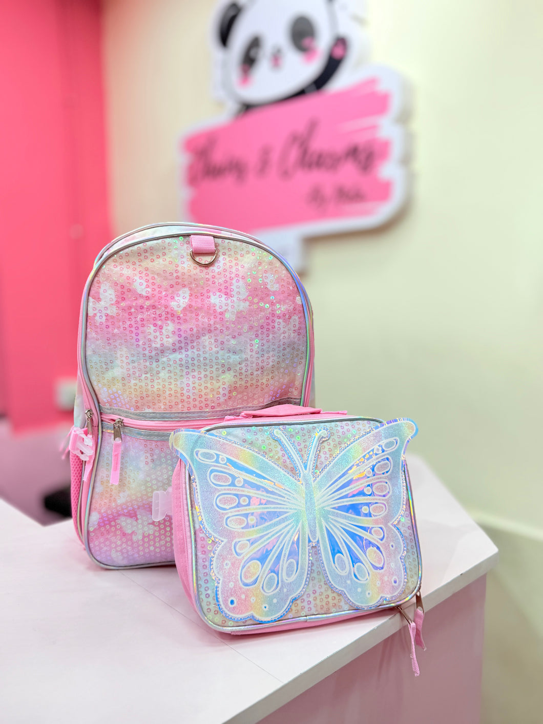 Butterfly Backpack With Lunch Bag