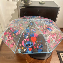 Load image into Gallery viewer, Stitch &amp; Angel Transparent Umbrella
