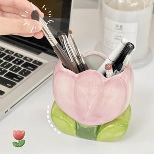 Tulip Ceramic Pen Stand