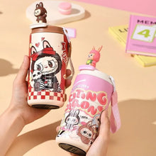 Load image into Gallery viewer, Labubu 3D Topper Insulated Coffee Sipper (Hot &amp; Cold 6-8hrs)
