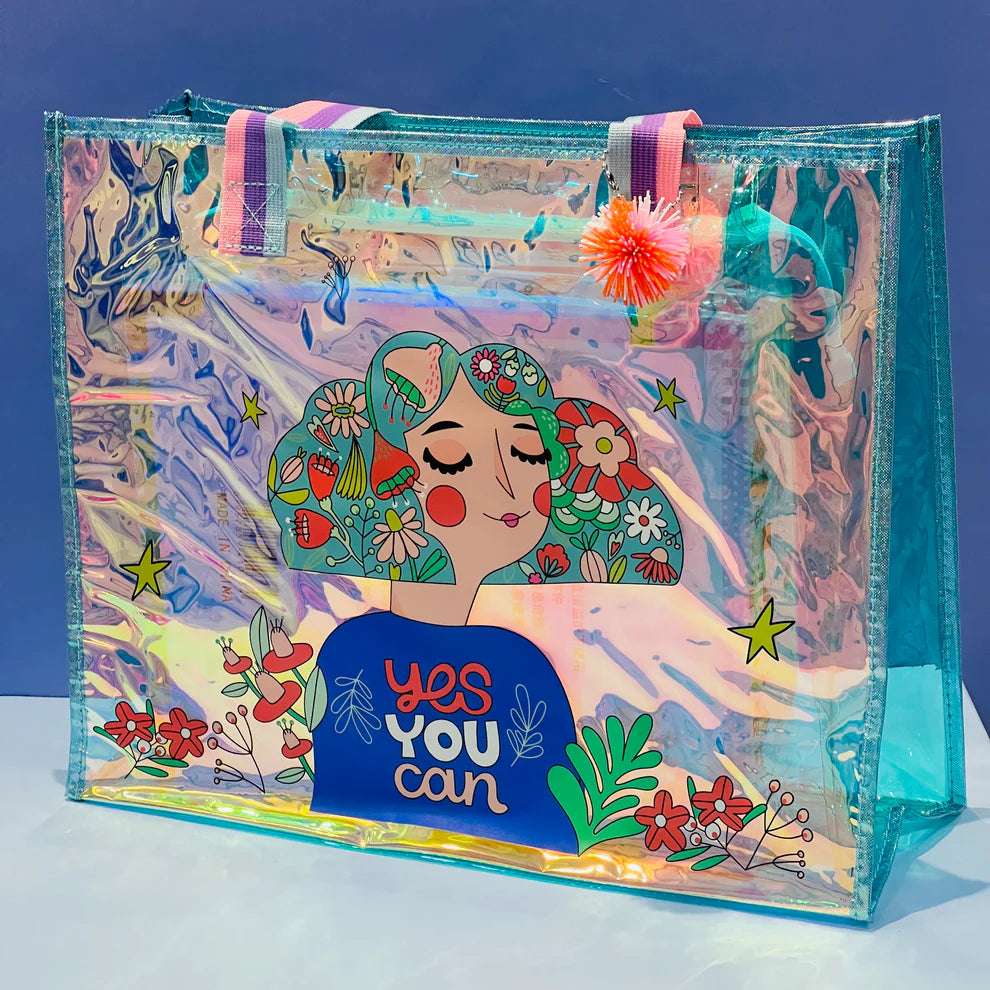 Vest Yes You Can Holographic Tote Bag