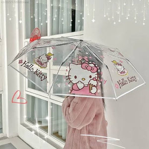 Hello Kitty Transparent Umbrella