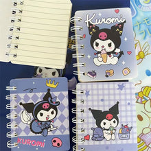 Load image into Gallery viewer, Kuromi Mini Spiral Notebook
