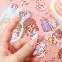 Load image into Gallery viewer, Kawaii Girl Sticker Strips
