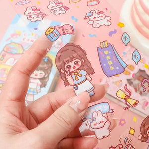 Kawaii Girl Sticker Strips