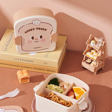 Load image into Gallery viewer, Lucky Toast Lunch Box with Cutlery
