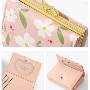 Digital Floral 3 Fold Wallet