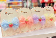 Load image into Gallery viewer, Strawberry Shimmer Hair Bow
