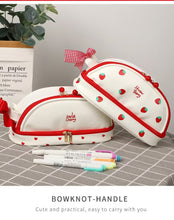 Load image into Gallery viewer, Strawberry Premium Vegan Leather Pouch
