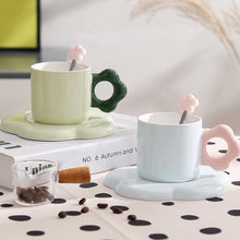 Load image into Gallery viewer, Sakura Flower Coffee Cup with Saucer
