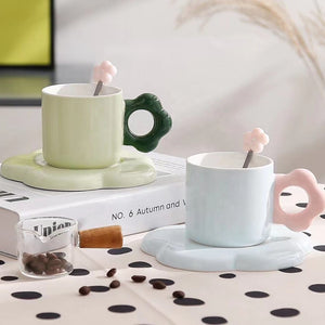 Sakura Flower Coffee Cup with Saucer