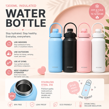Load image into Gallery viewer, 1300ml Large Capacity Water Bottle Insulated Hot &amp; Cold 10-12hrs
