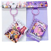 Load image into Gallery viewer, K Pop Mini Notebook Keychain
