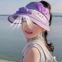 Load image into Gallery viewer, Sanrio Kids Rechargeable Hat Fan
