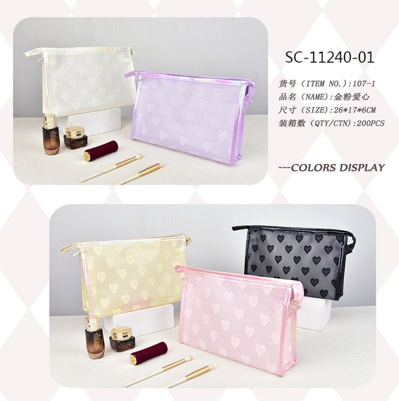 Pastel Hearts Utility Pouch