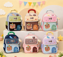 Load image into Gallery viewer, Kids Korean Teddy Charm Backpack
