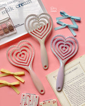 Load image into Gallery viewer, Heart Holographic Hair Brush
