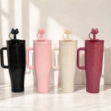 Load image into Gallery viewer, Sitarayuri Bow Embossed Insulated Tumbler 1200ml

