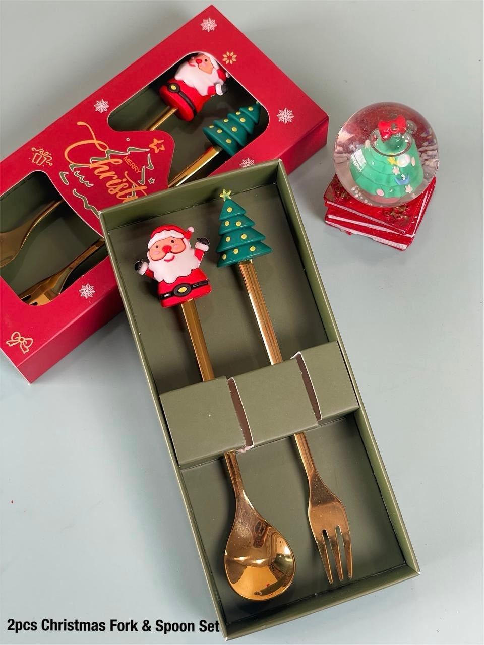 Santa & Xmas Tree Cutlery Set