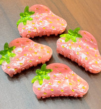 Load image into Gallery viewer, Pink Strawberry Claw Clip
