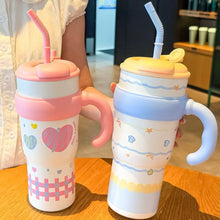Load image into Gallery viewer, Pastel Big Trendy Insulated Tumbler 1100ml
