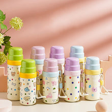 Load image into Gallery viewer, Kawaii Cartoon Dual Mouth Bottle With Cup
