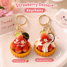 Load image into Gallery viewer, Strawberry Tart Realistic Keychain
