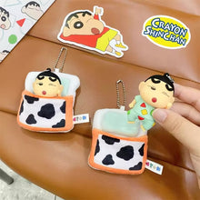 Load image into Gallery viewer, Shinchan &amp; Himawari Premium Bedding Plush Keychain / Bag Charm
