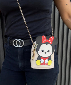 Minnie Mouse Vegan Leather- Mini Korean Sling