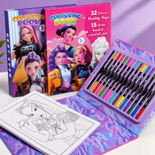 Load image into Gallery viewer, K Pop Demon Hunters Markers + Colouring Book

