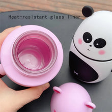 Load image into Gallery viewer, Panda Mini Glass Flask
