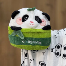 Load image into Gallery viewer, Panda Plush Pillow with Micro Fiber Blanket

