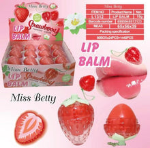 Load image into Gallery viewer, Red Crystal Strawberry Lip Balm
