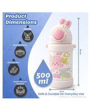 Load image into Gallery viewer, Bunny Kids Insulated Water Bottel (Hot &amp; Cold 10-12hrs)
